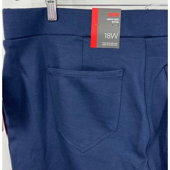 Style & Co Womens Mid Rise Ponte Legging 18W 18 Comfort Waist Blue Stretch New - Picture 4 of 7
